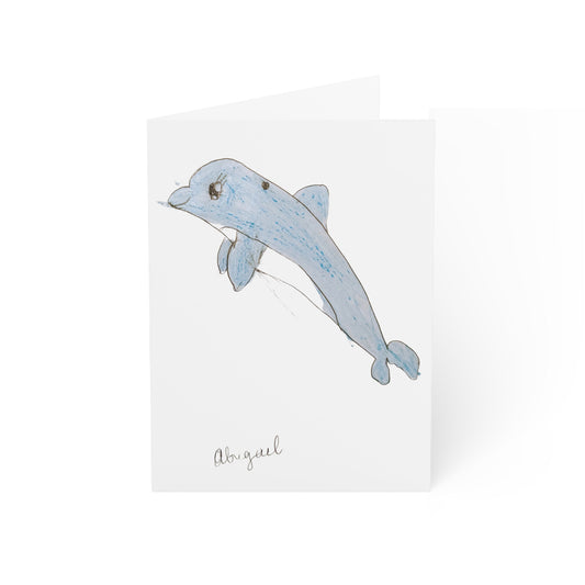 Abigail's Artistry: Dolphin Dreams Greeting Cards - Support a Young Artist's Dance Ambition"