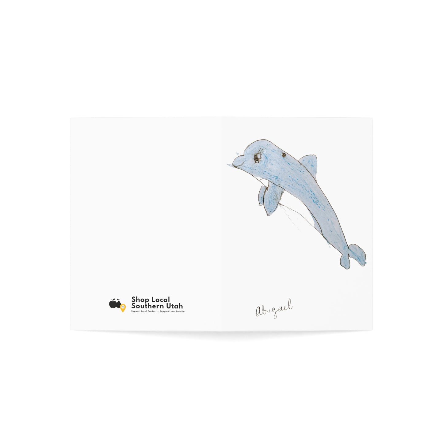 Abigail's Artistry: Dolphin Dreams Greeting Cards - Support a Young Artist's Dance Ambition"