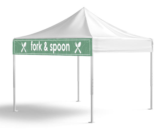 Custom Printed Canopy Tent Valance Banner for 10' Tents | Kolob Sign and Design